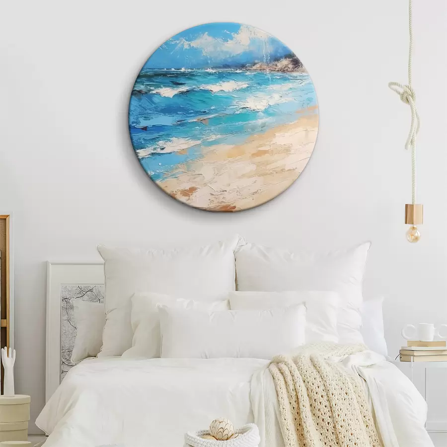 Glezna Jūra, viļņi, pludmale, smiltis, eļļas glezna, abstrakcija, ainava, ainava r38910