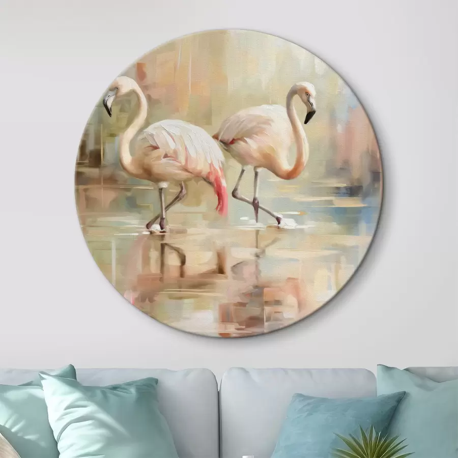 Glezna Divi flamingo putni r39540
