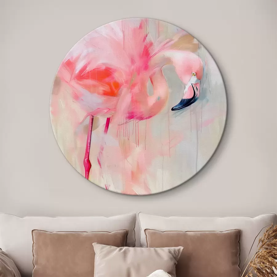 Glezna Rozā flamingo putns r39541