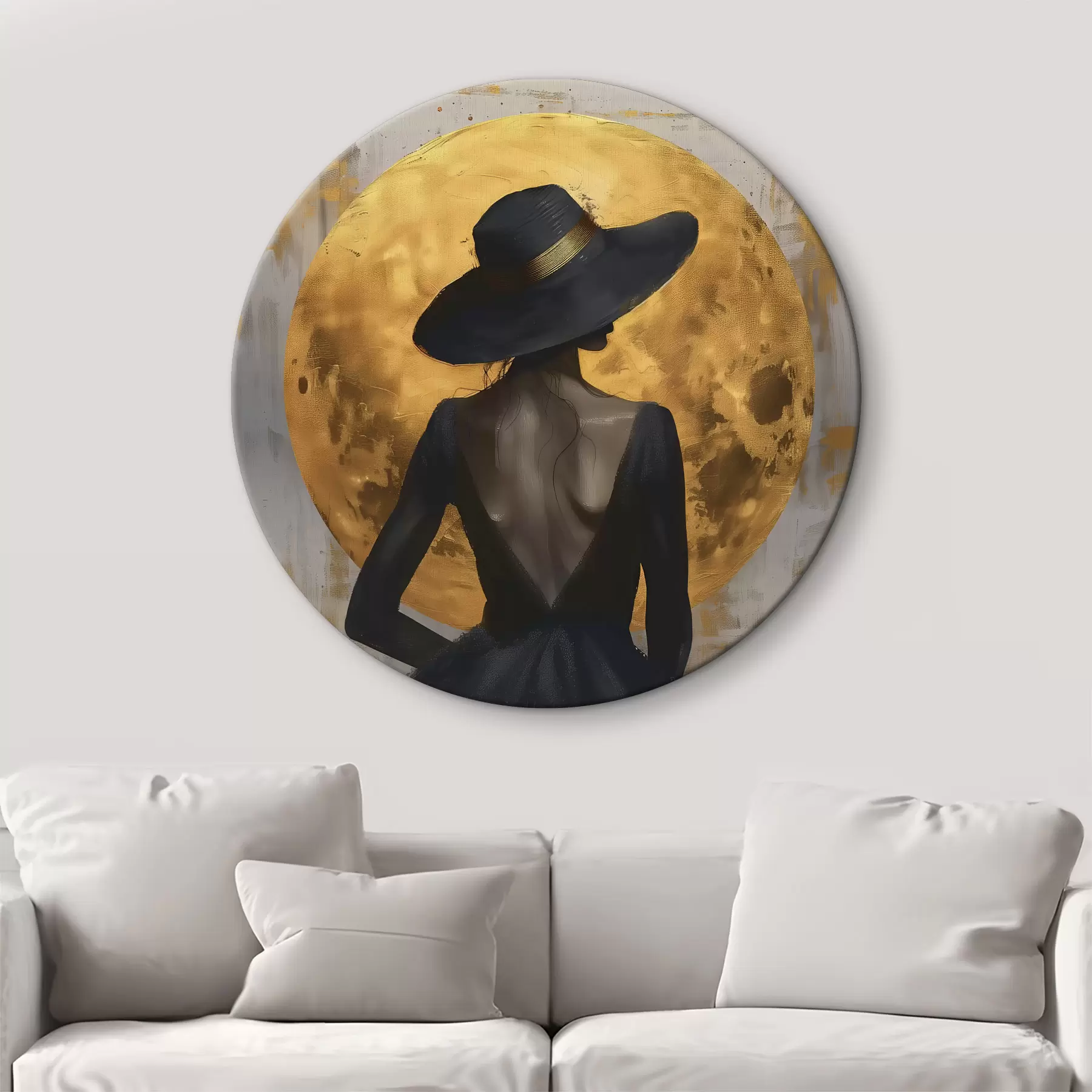 Glezna Meitene melnā r39685