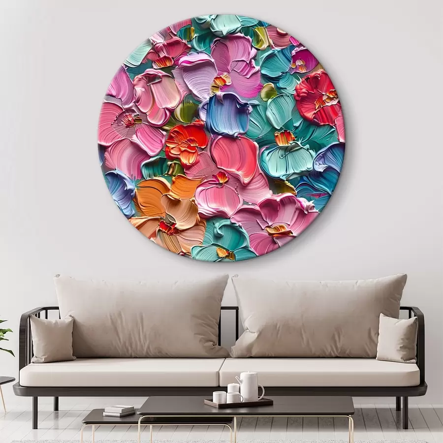 Fototapetes Ziedu akrila kompozīcija ar otas triepieniem" r39736