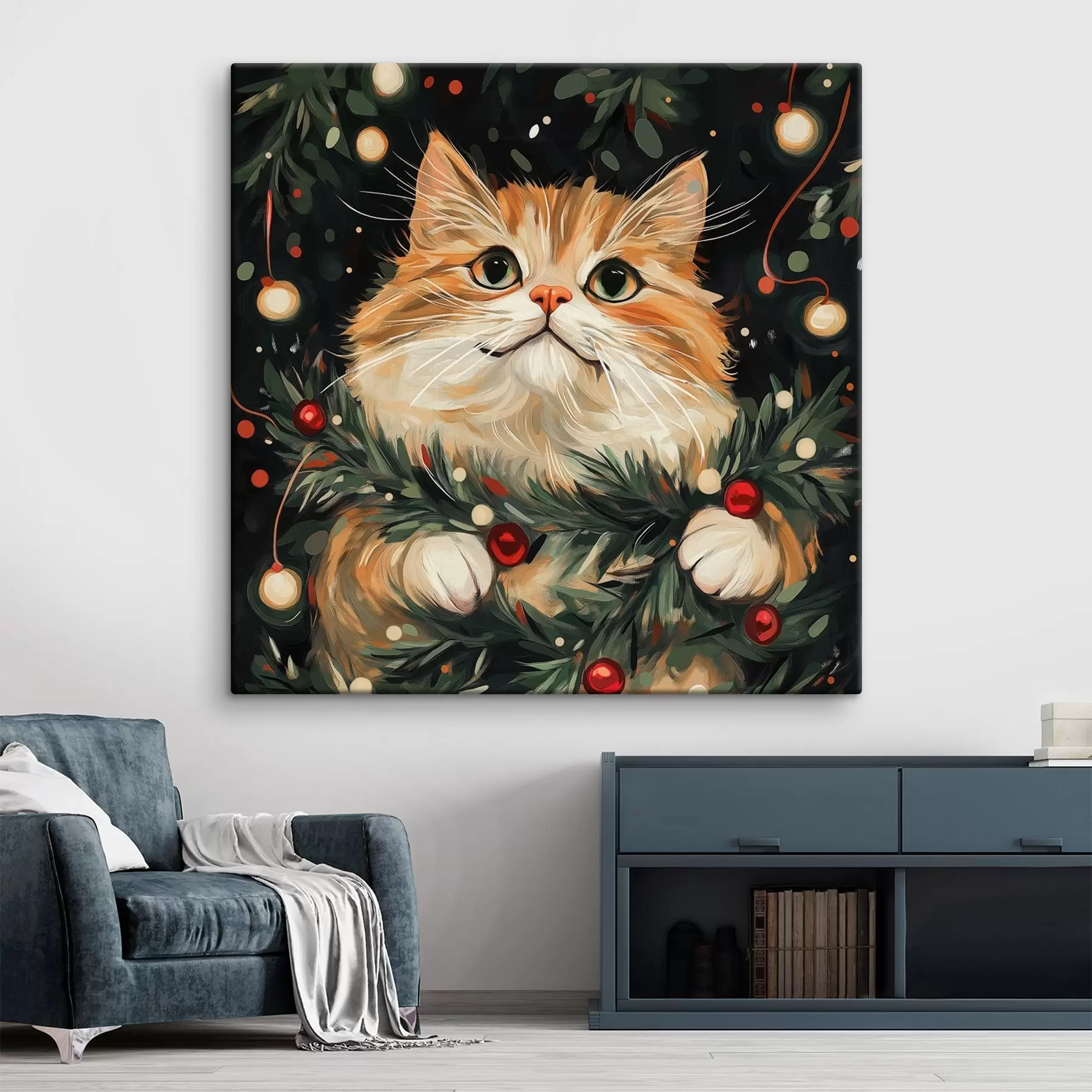 Glezna Jaungada kaķis s42105