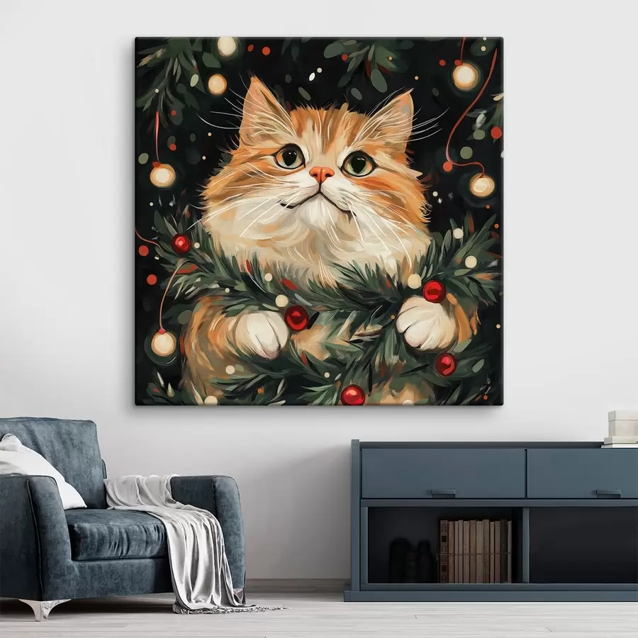 Glezna Jaungada kaķis s42105
