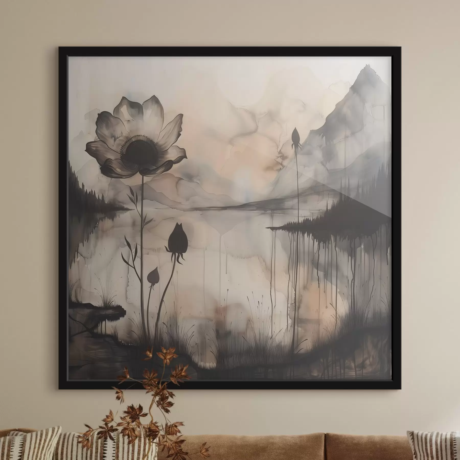 Fototapetes Ziedu un ezera attēls f38161