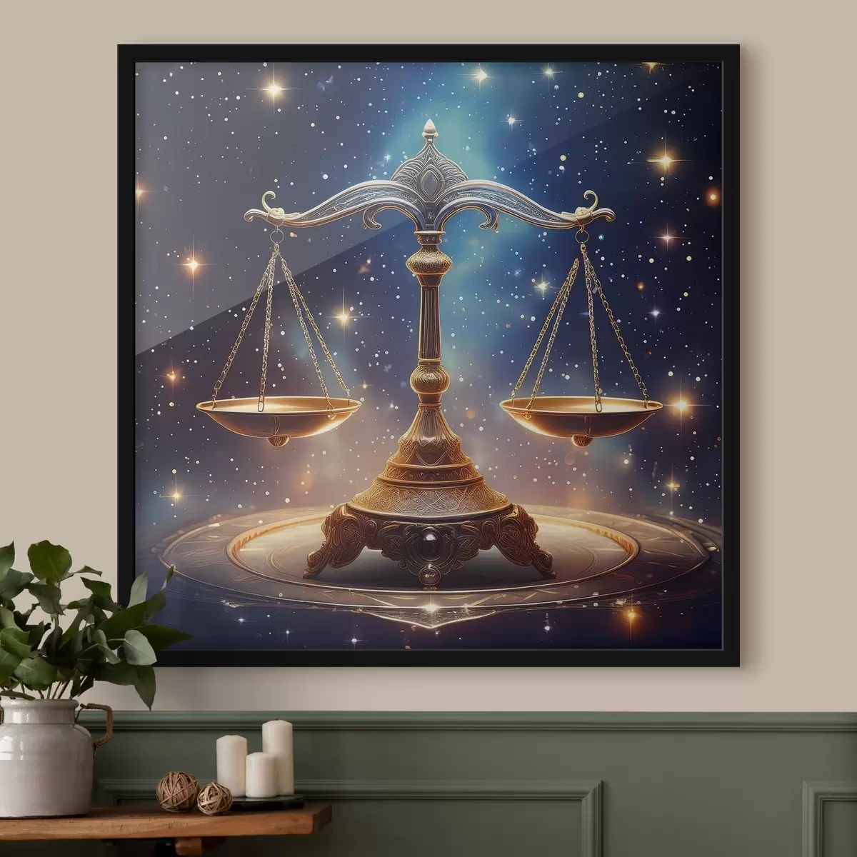 Plakāts Debesu taisnīguma svari gaida līdzsvaru f39056