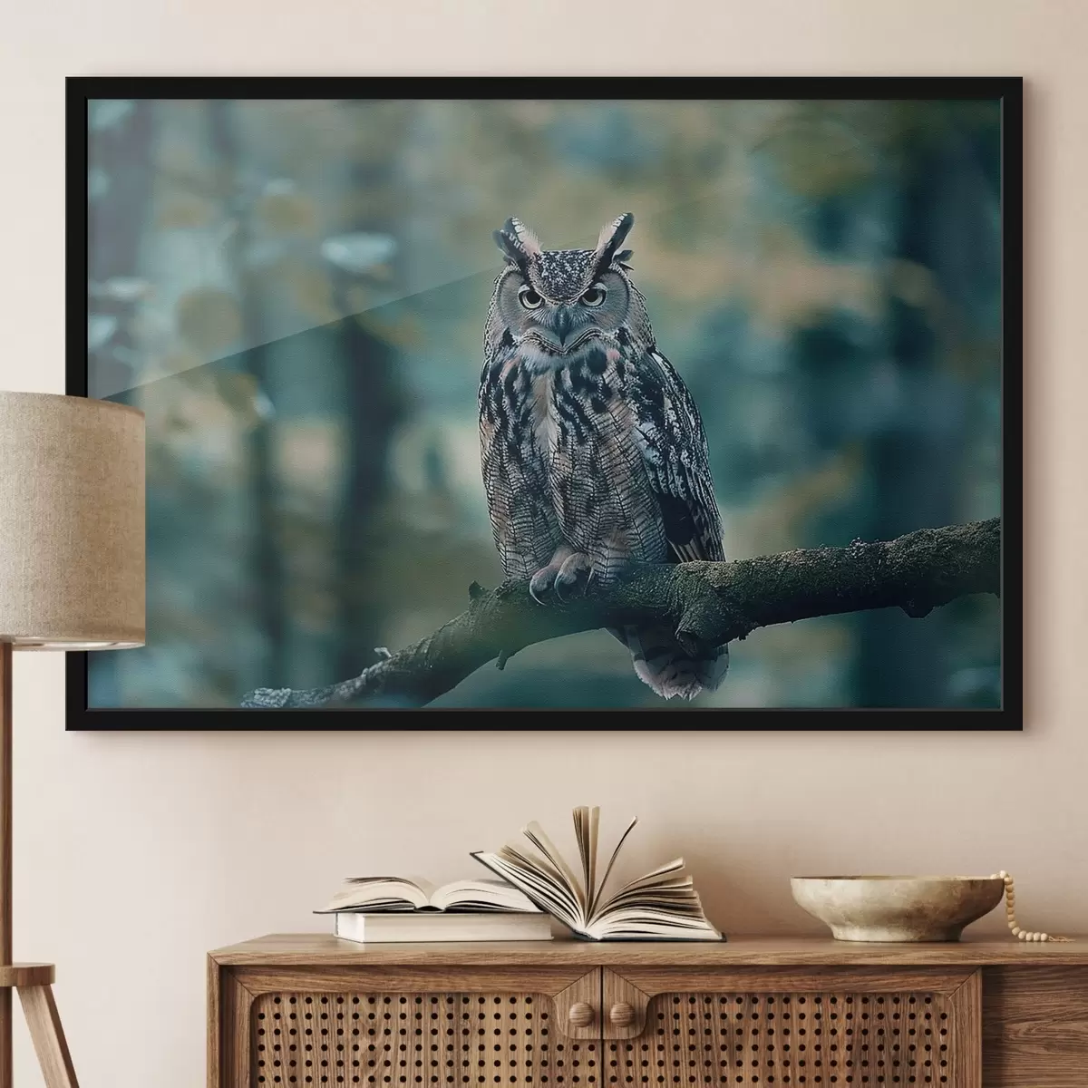 Plakāts Pūce sēž uz zara f38249