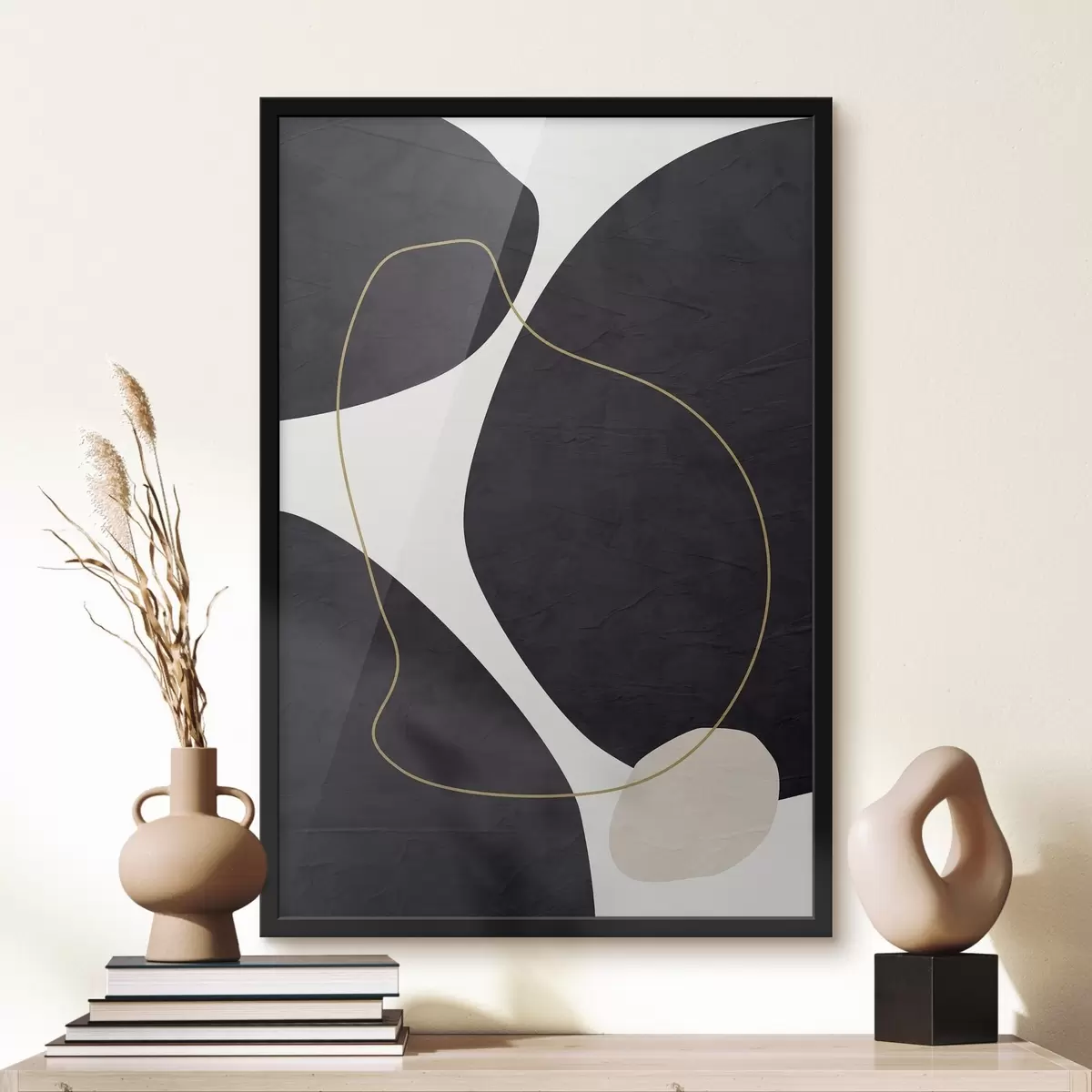 Plakāts Eleganti vienkrāsas harmonijas virpuļi f36036