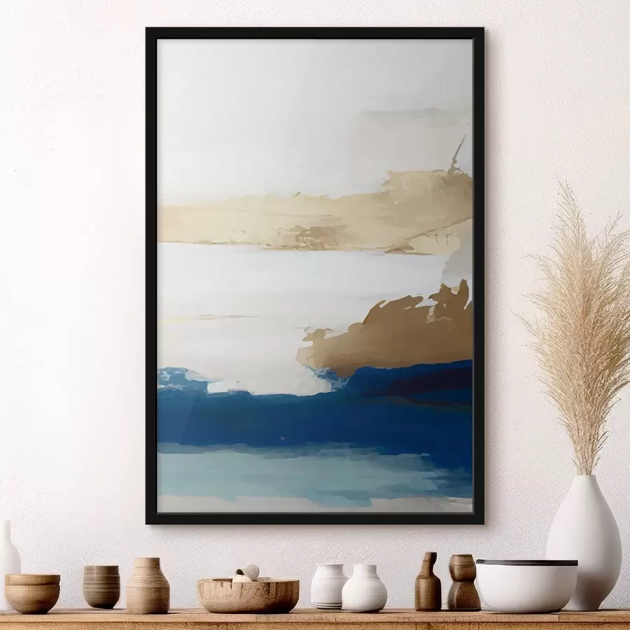 Fototapetes Viegla abstrakcija ar ziliem akcentiem f36622