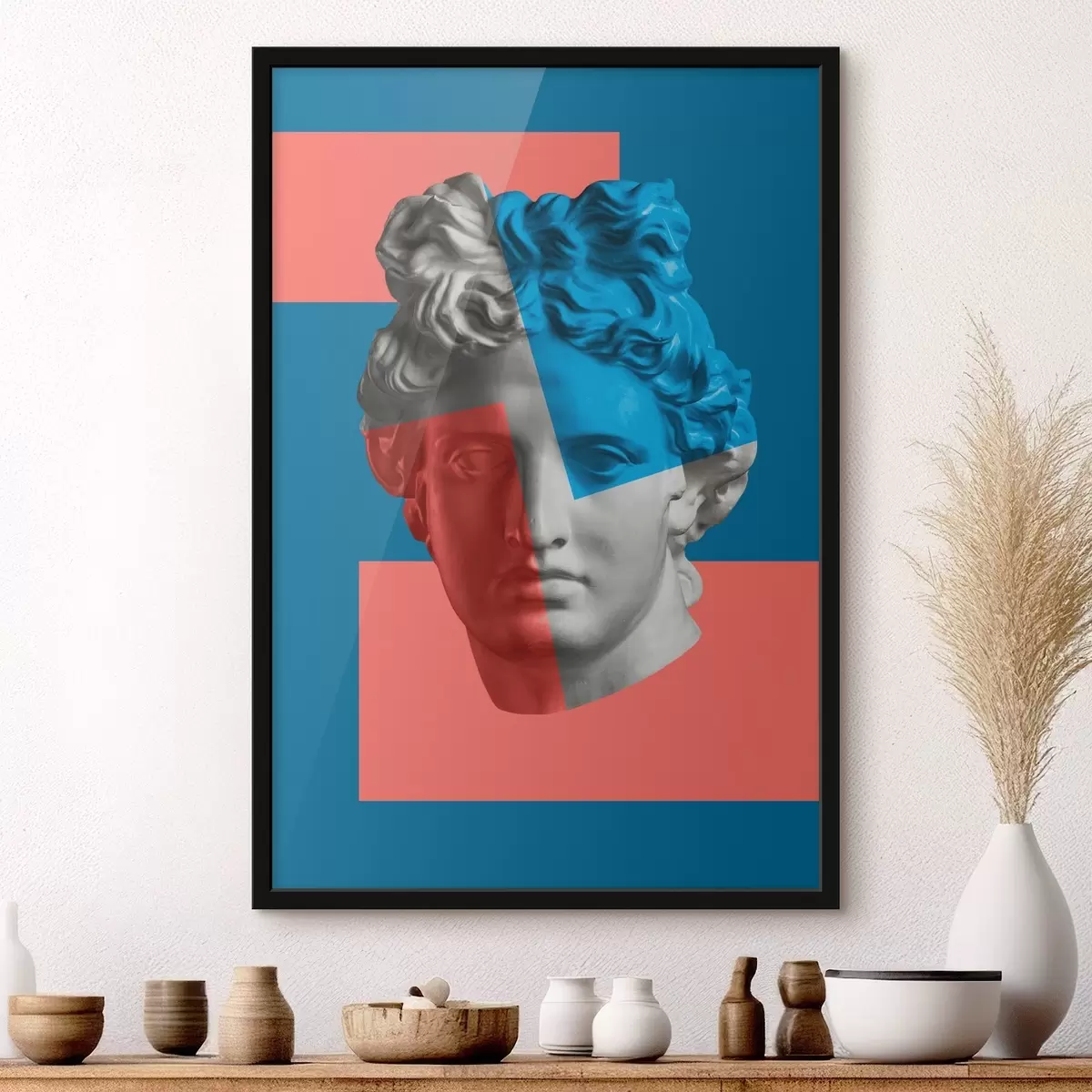 Plakāts Vīrieša galvas statuja f37632
