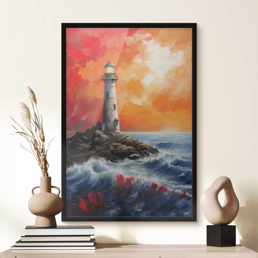 Fototapetes Bāka uz klinšainas salas f37808