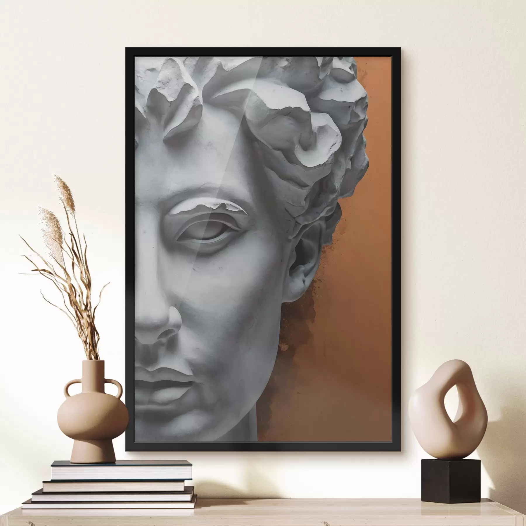 Fototapetes Statuja, kurā attēlota vīrieša seja f38433