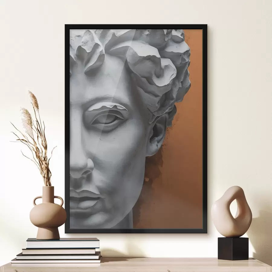 Fototapetes Statuja, kurā attēlota vīrieša seja f38433