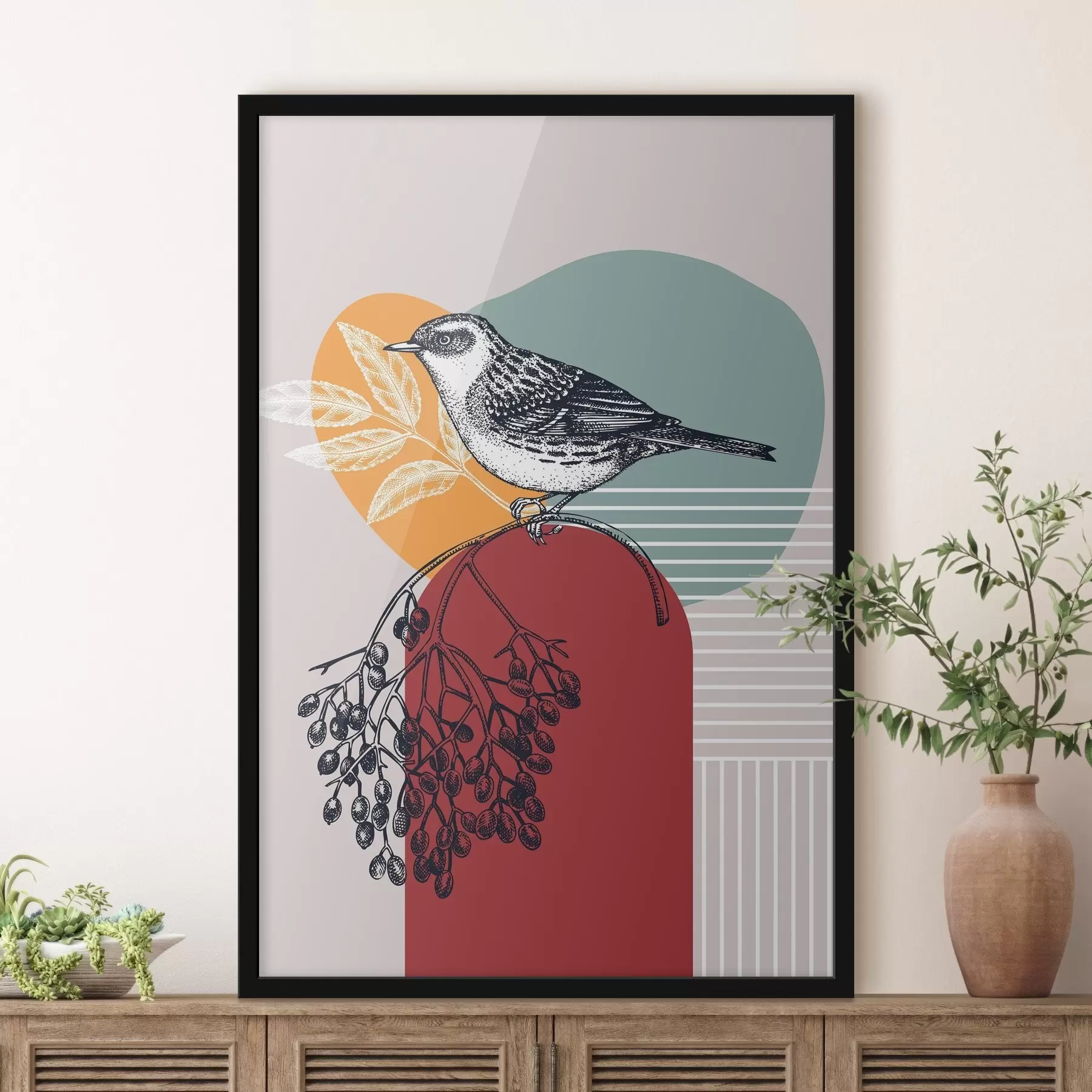 Glezna Putns uz zara f38443