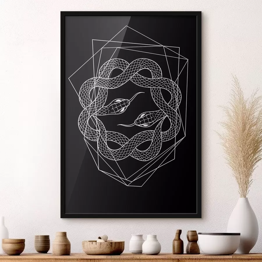 Fototapetes Balta čūska aplī f38565v4