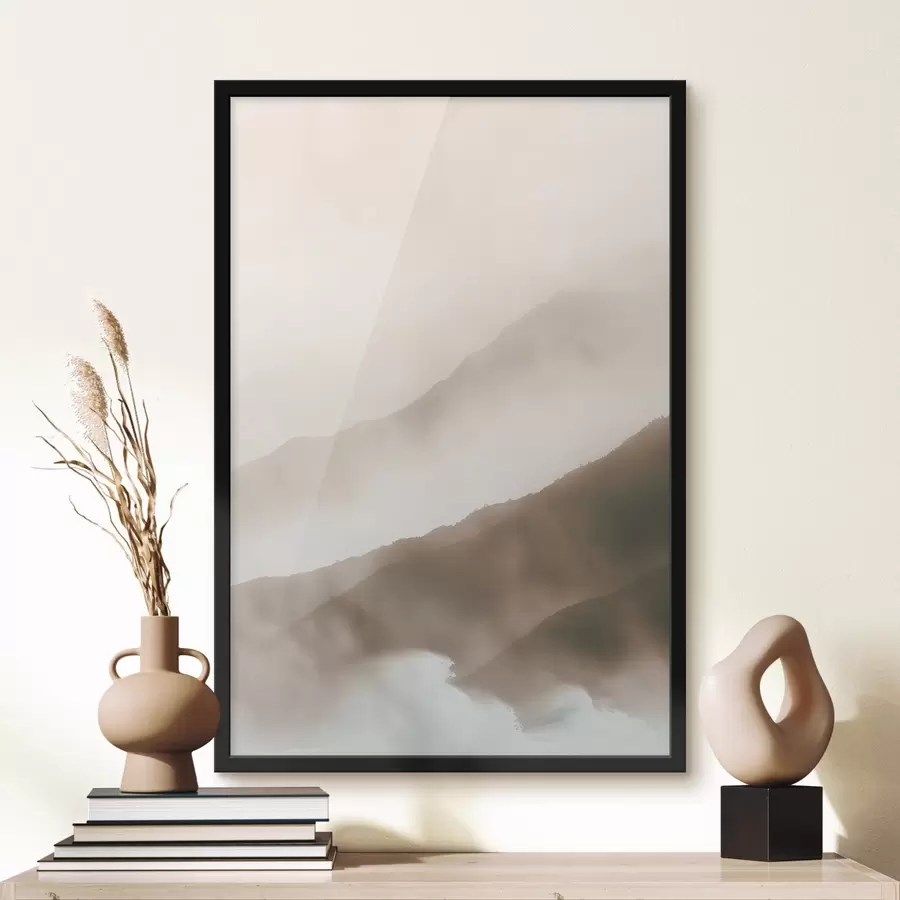 Fototapetes Maigā miglā ietinti mīksti kalni f38640