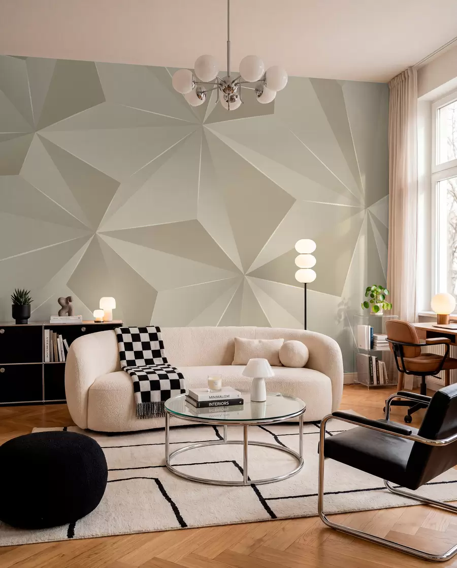 Fototapetes Bēšs ģeometriskais reljefs u42449