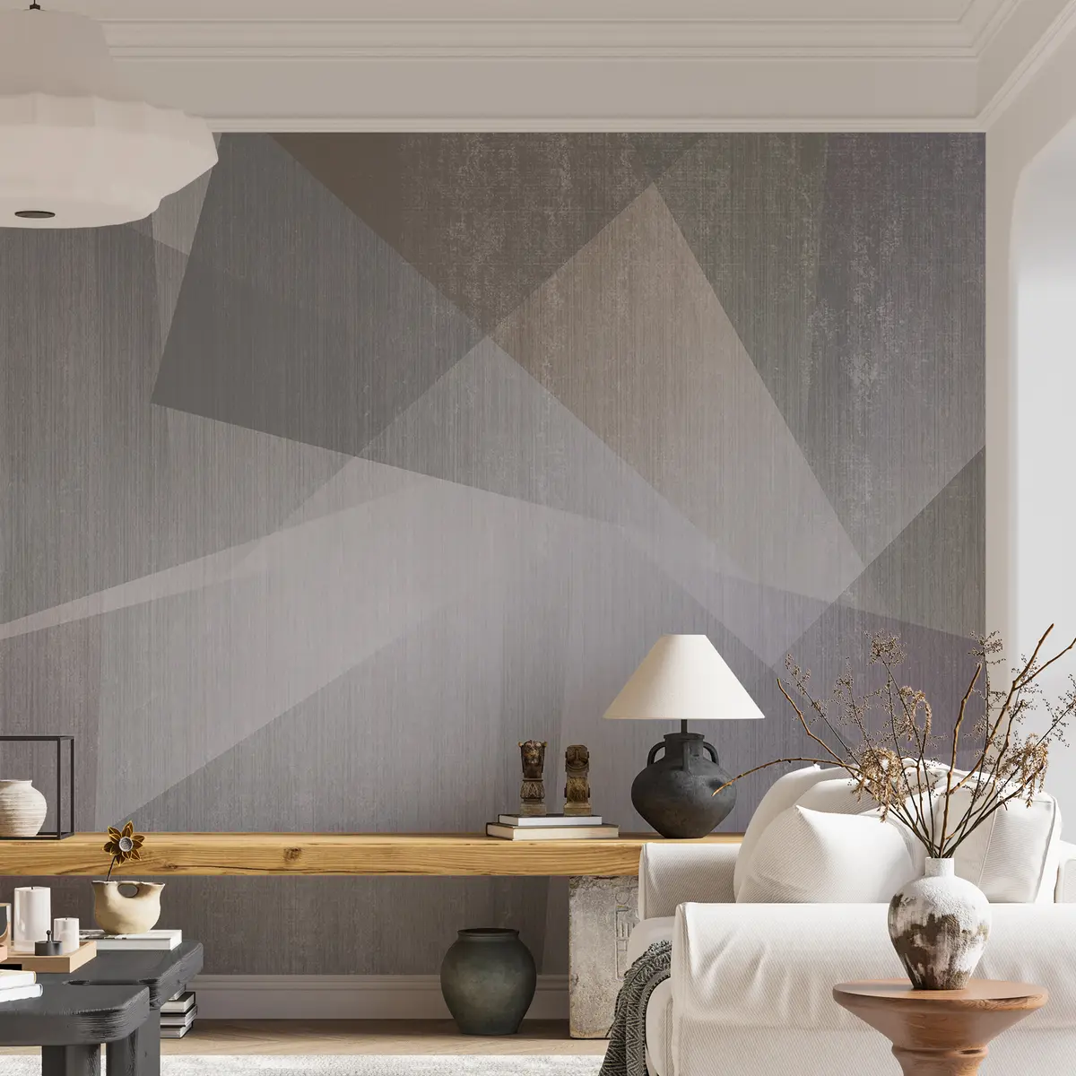 Fototapetes Taisnstūris, pelēks e māksla u45929