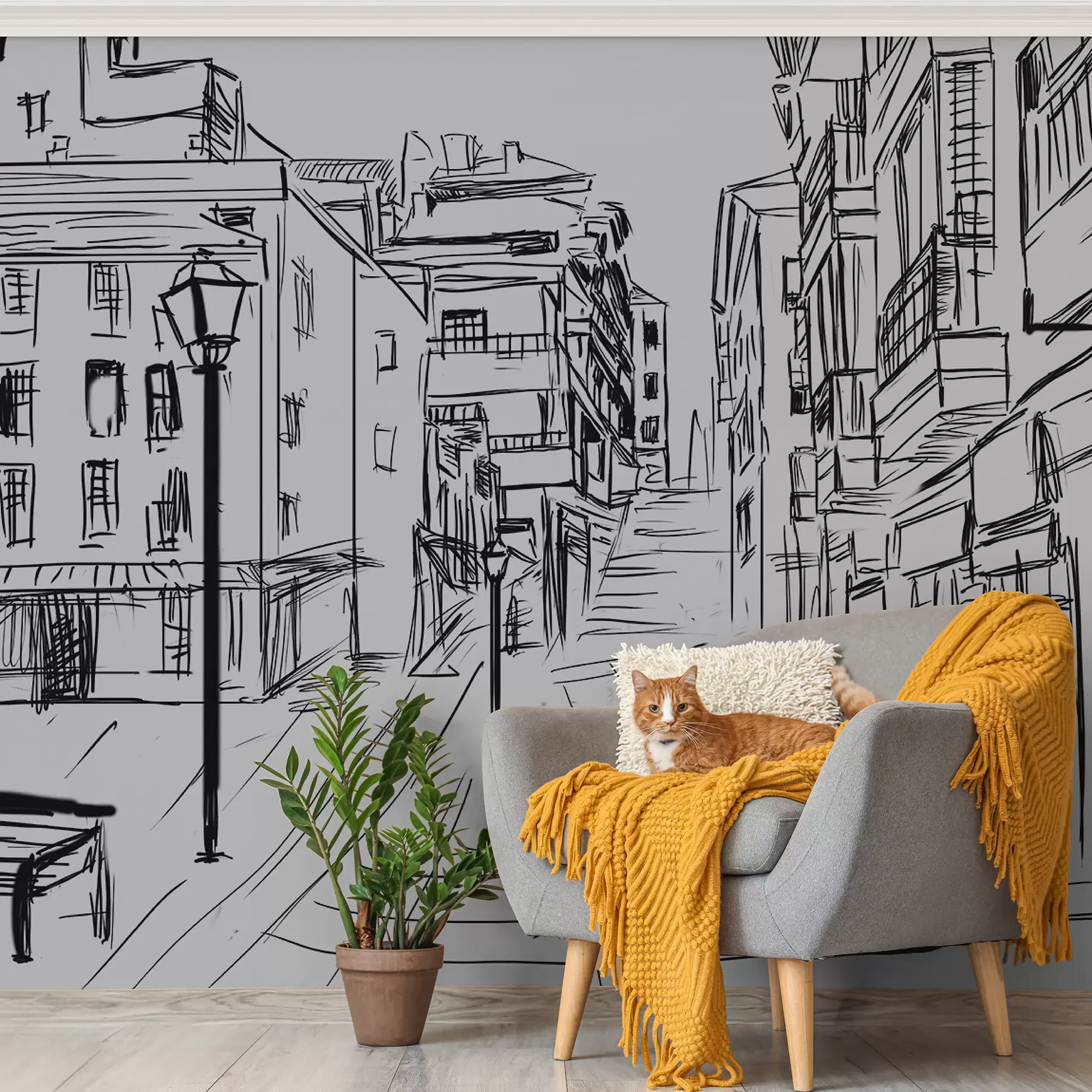 Fototapetes Ēka, melnā e infrastruktūra u51061