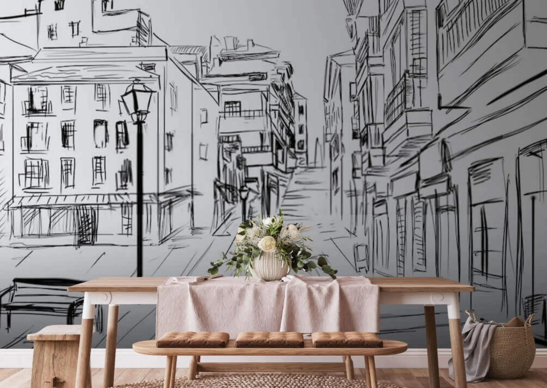 Fototapetes Ēka, melnā e infrastruktūra u51061