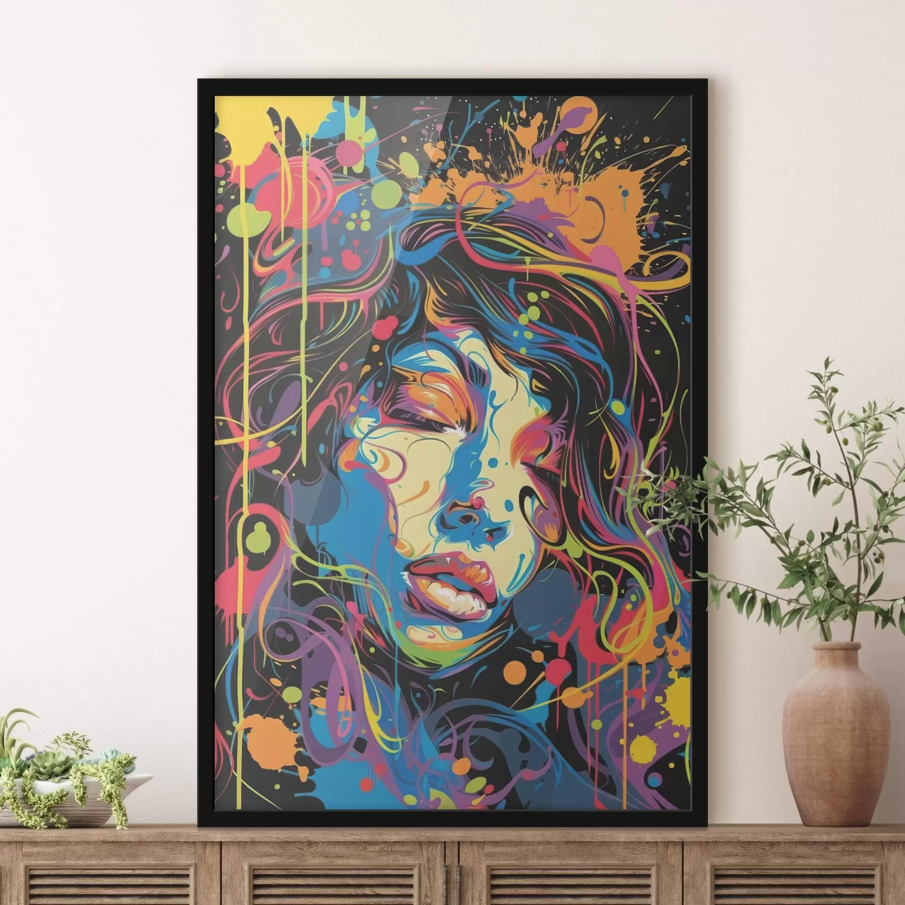 Glezna Spilgtas nokrāsas dejo uz audekla f39034