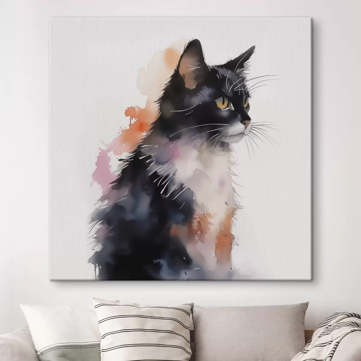 Glezna Kaķa imitācija akvarelis s42121