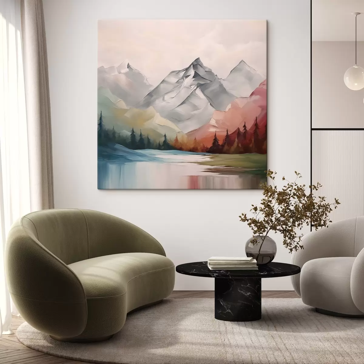 Glezna Kalni un meža glezniecības imitācija s42128