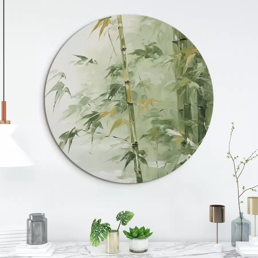 Glezna Bambusa birzs imitācijas glezniecība r42118