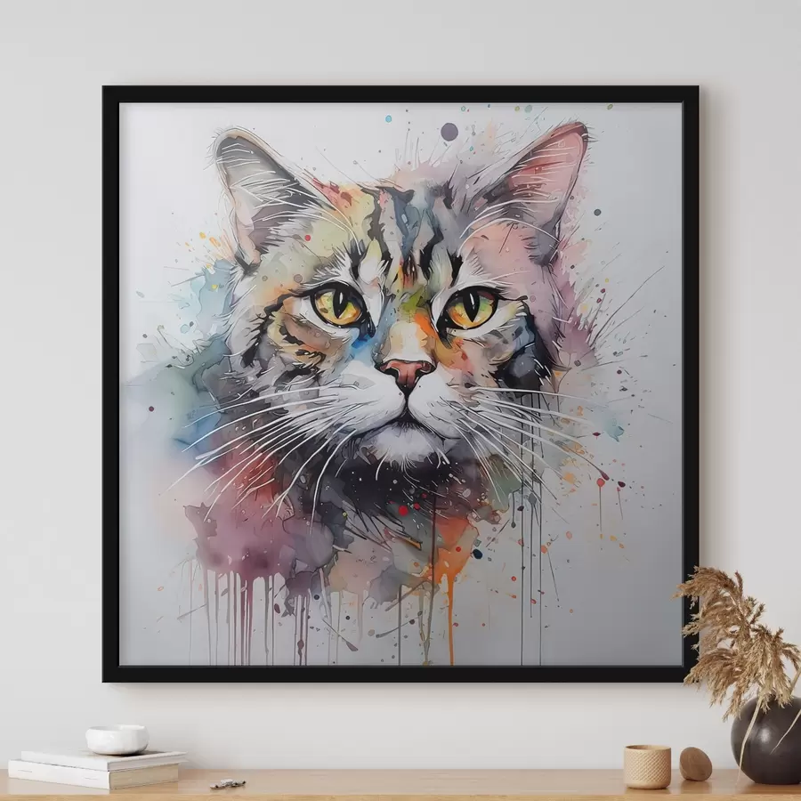 Fototapetes Kaķis akvareļu stilā f32316