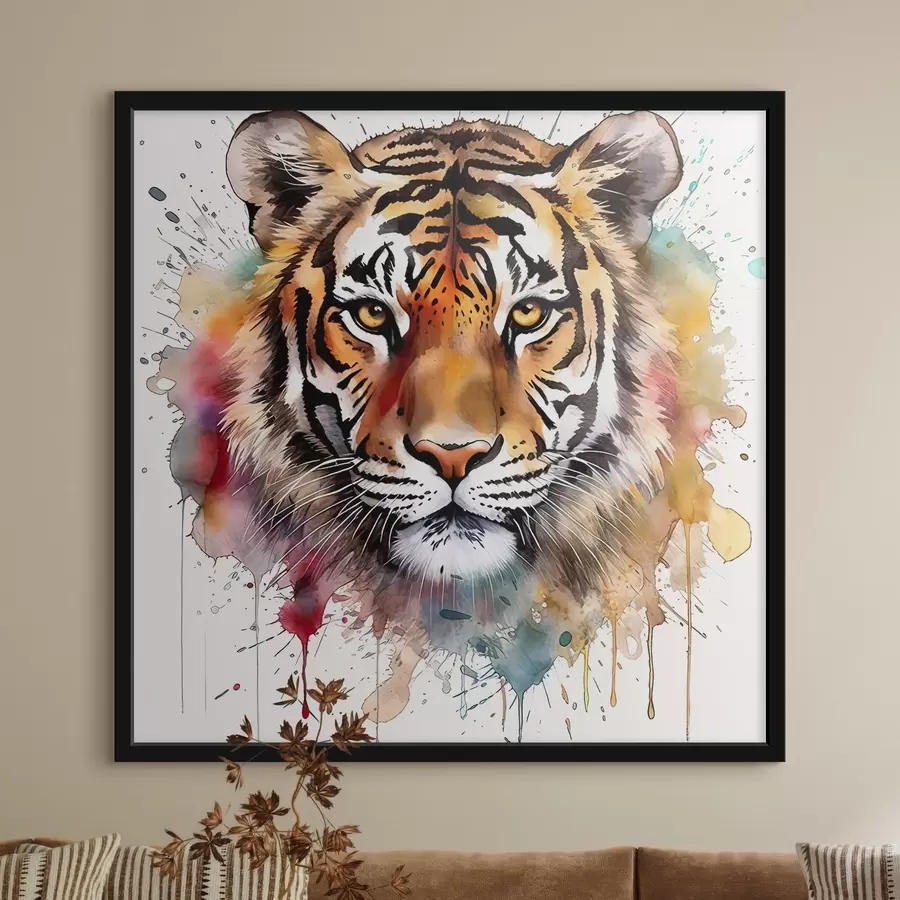 Fototapetes Tīģeris akvareļu stilā f32335