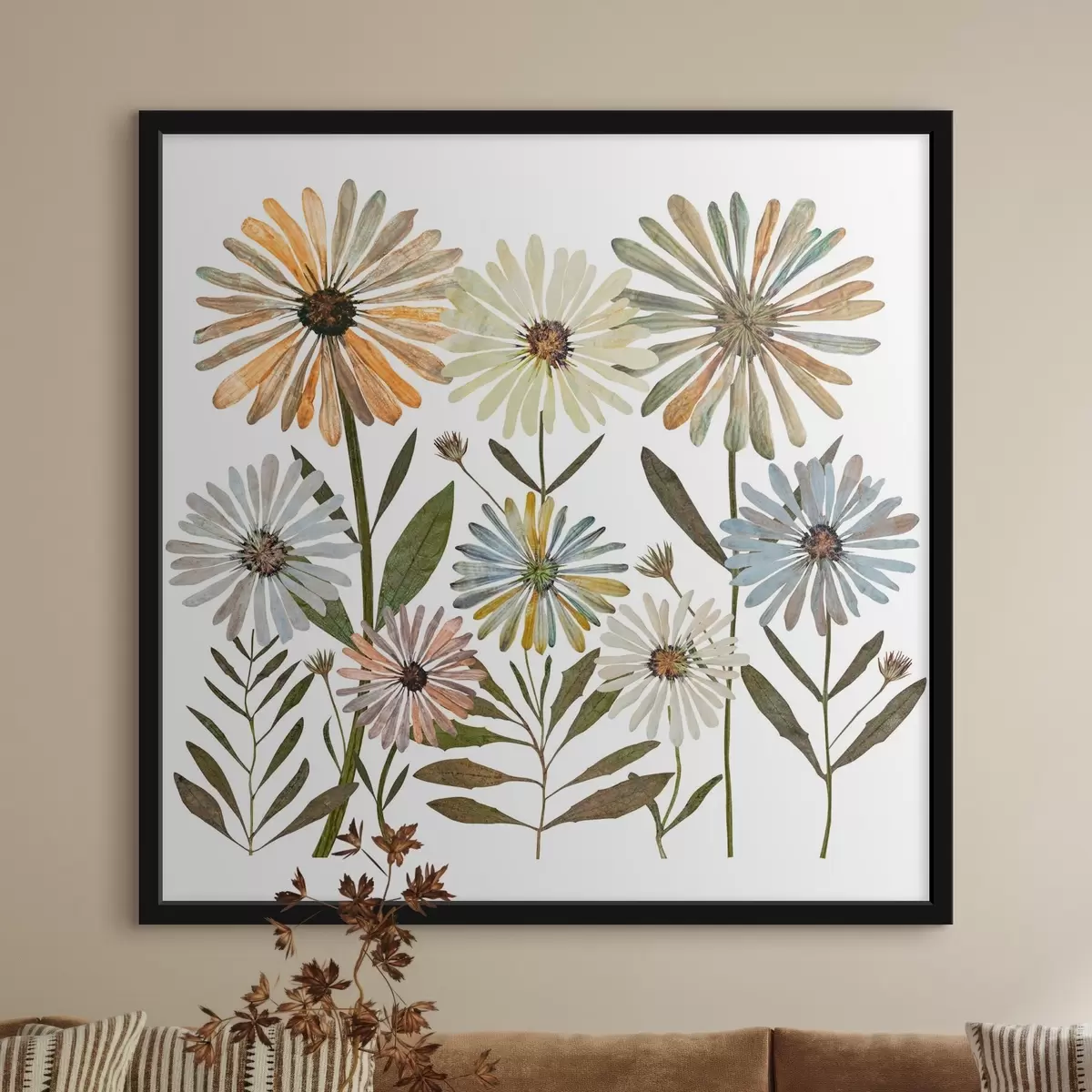 Plakāts krāsainas margrietiņas f34120