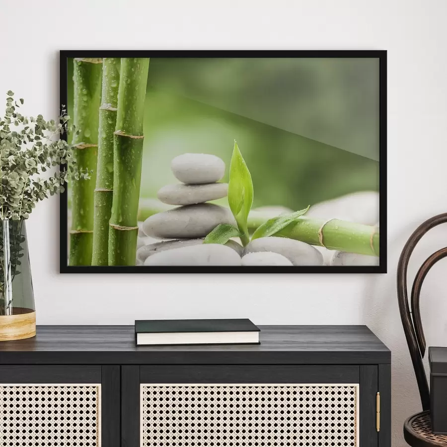 Fototapetes zaļš bambuss f34933