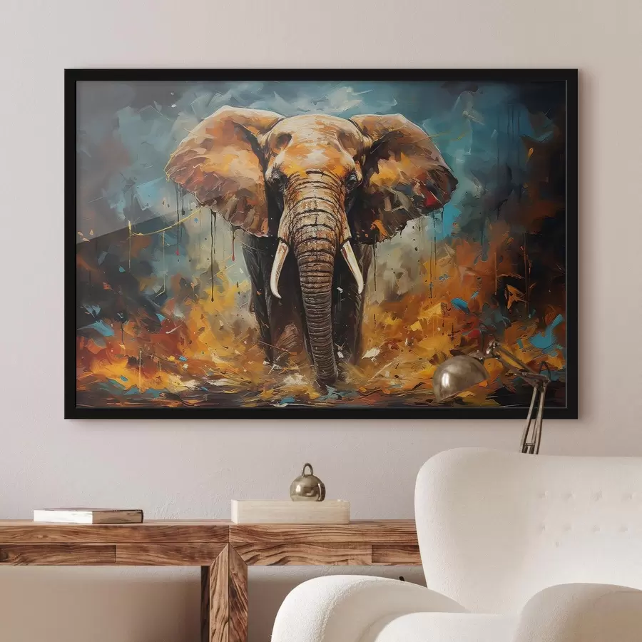 Fototapetes Abstraktais zīmējums, zilonis f35505