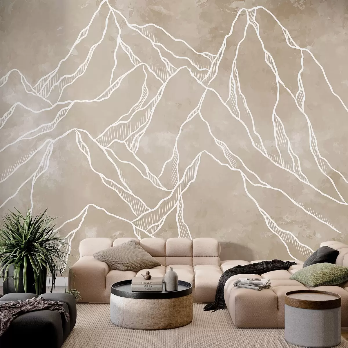 Fototapetes Kalnu virsotņu shematisks attēlojums w02524v1