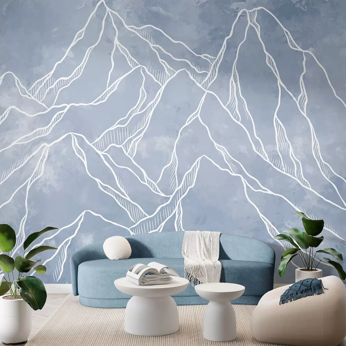 Fototapetes Kalnu virsotņu shematisks attēlojums w02524v2