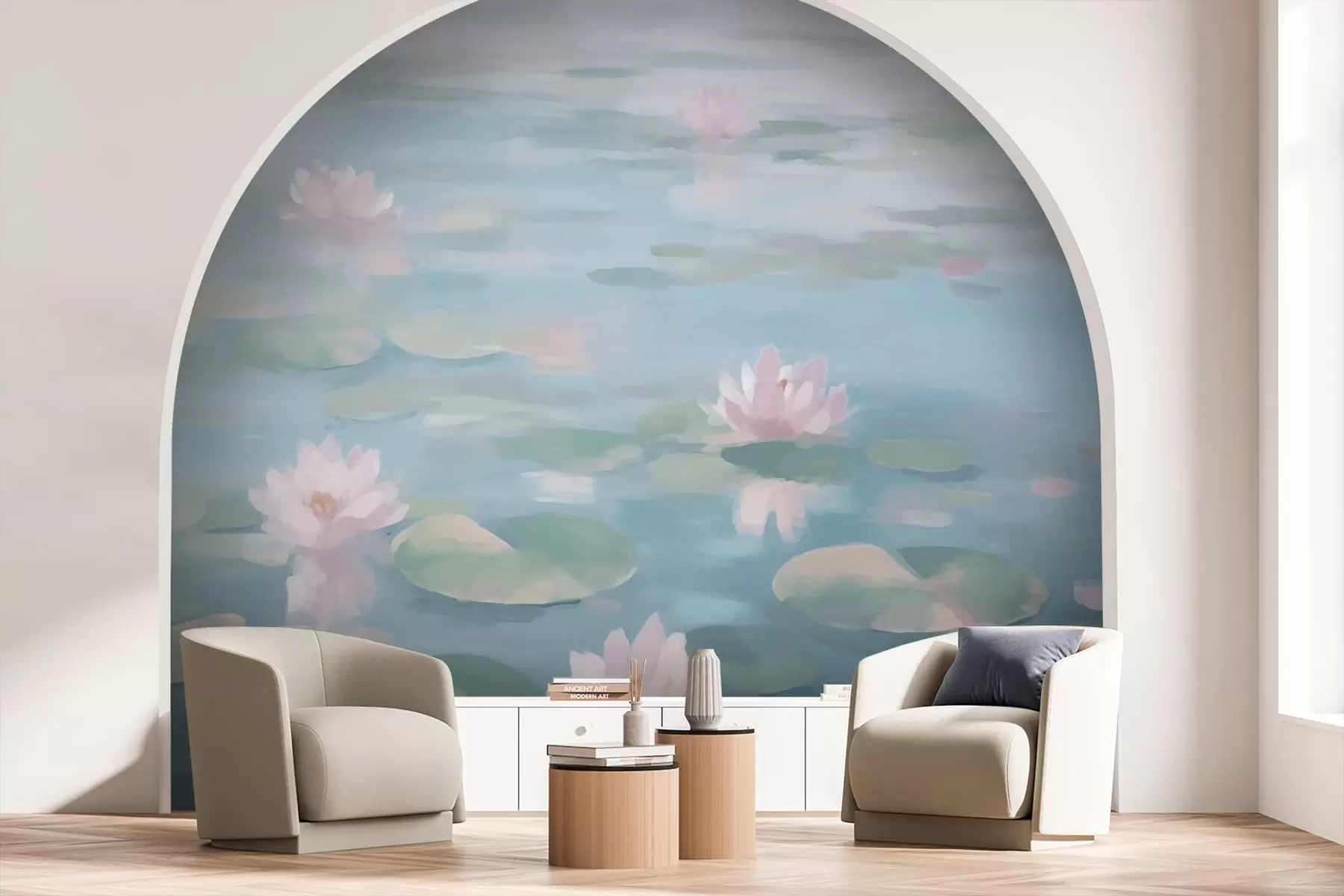 Fototapetes Ūdens liliju ziedi w08548