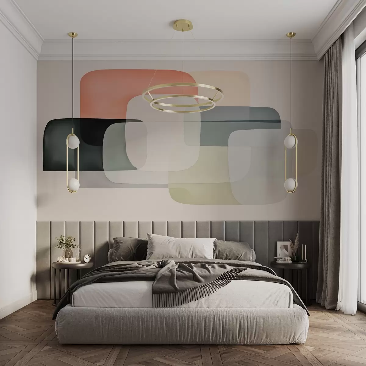 Fototapetes Abstrakta ģeometriska kompozīcija w02586