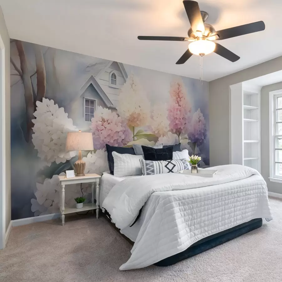 Fototapetes Hiacintes dārzā imitācija akvarelis w02592