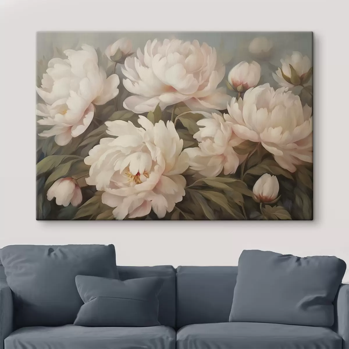 Glezna Ziedi un lapas uz neskaidra fona s41763