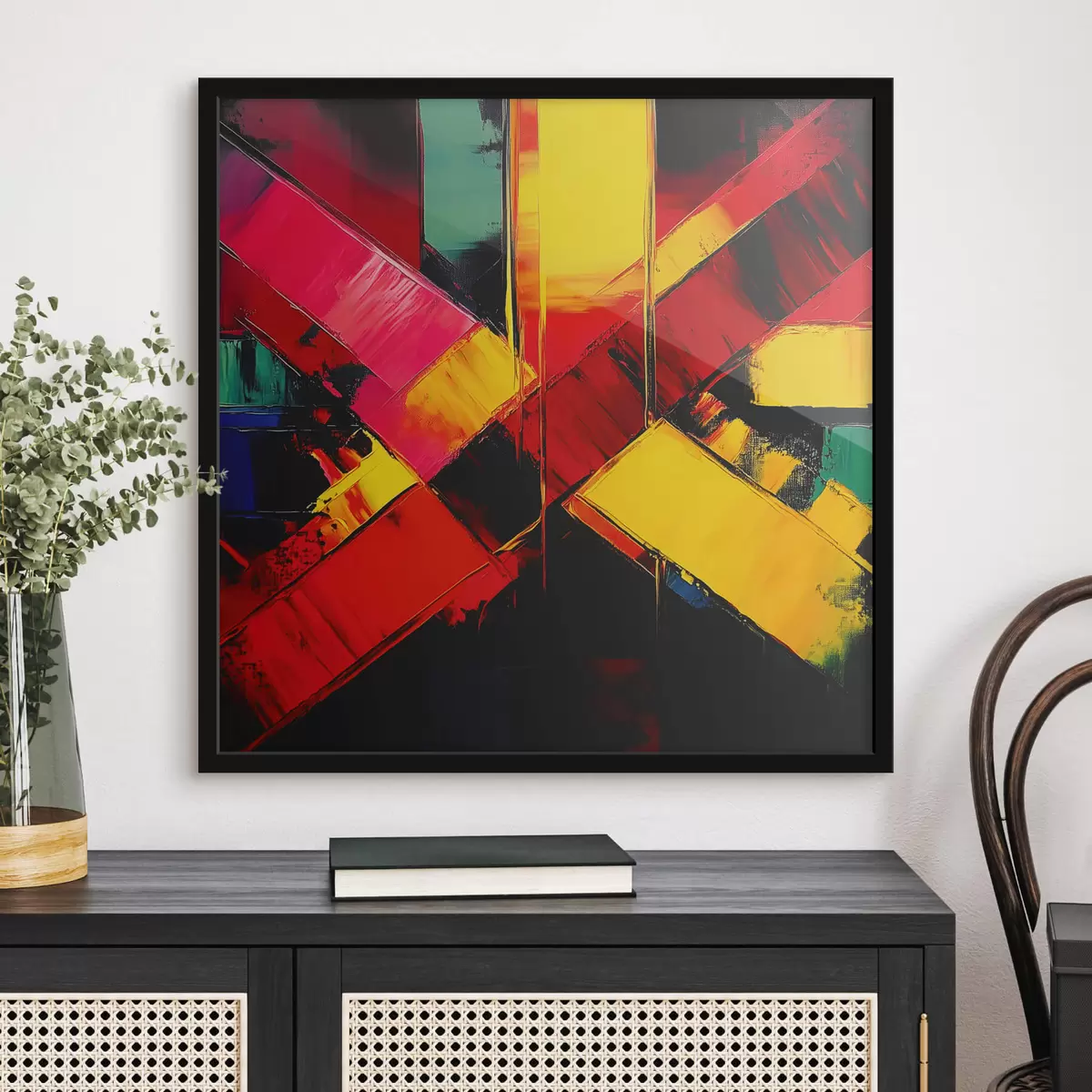 Plakāts Daudzkrāsaina abstrakcija f42112