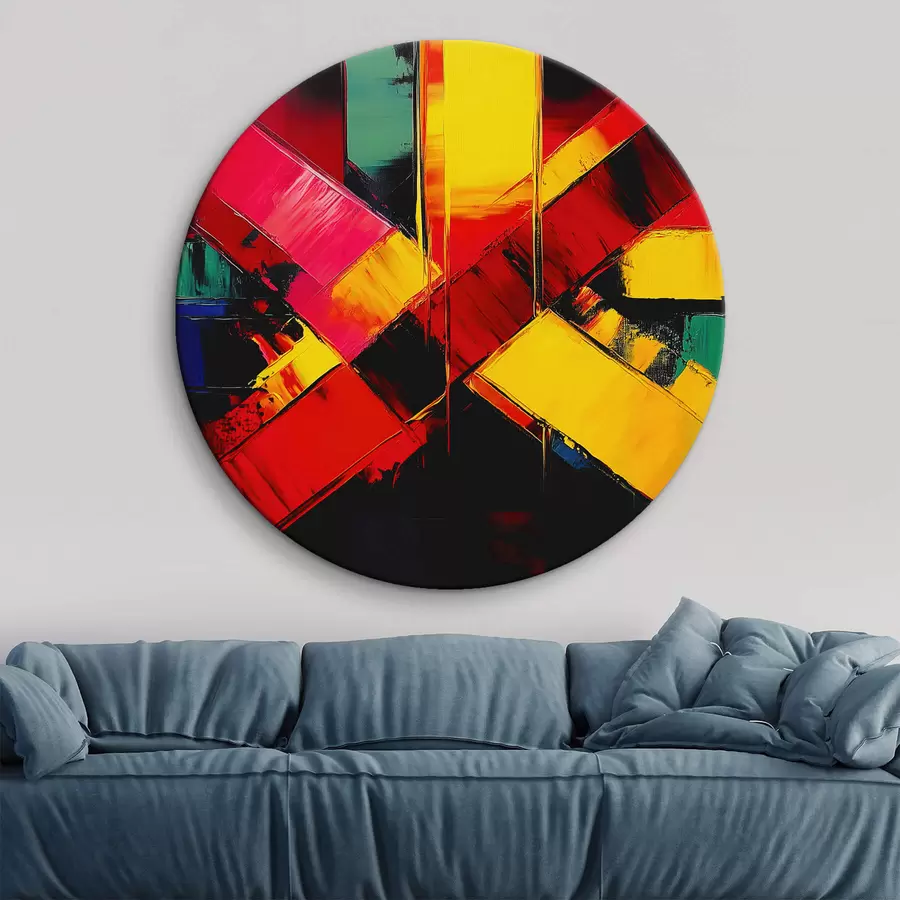 Glezna Daudzkrāsaina abstrakcija r42112