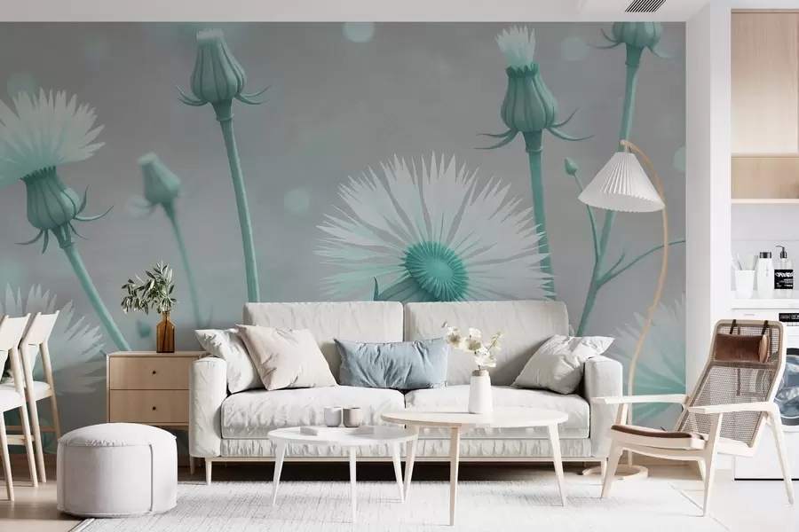 Fototapetes Krāsotas gaisīgas pienenes w02614v1