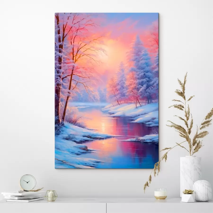 Glezna Ziemas pasaka pie upes s42149