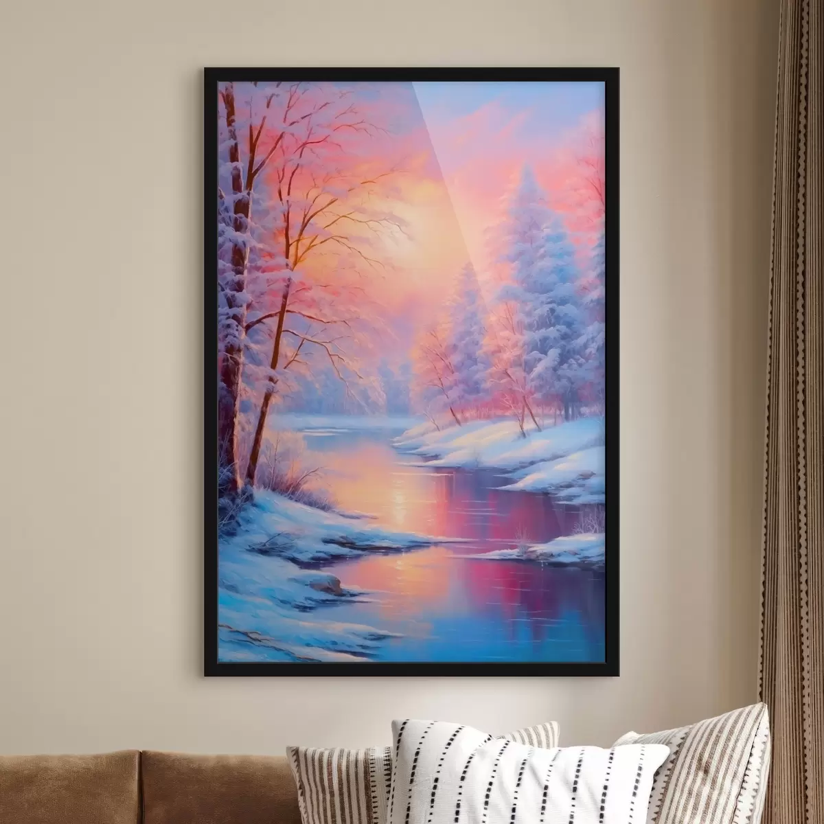 Plakāts Ziemas pasaka pie upes f42149