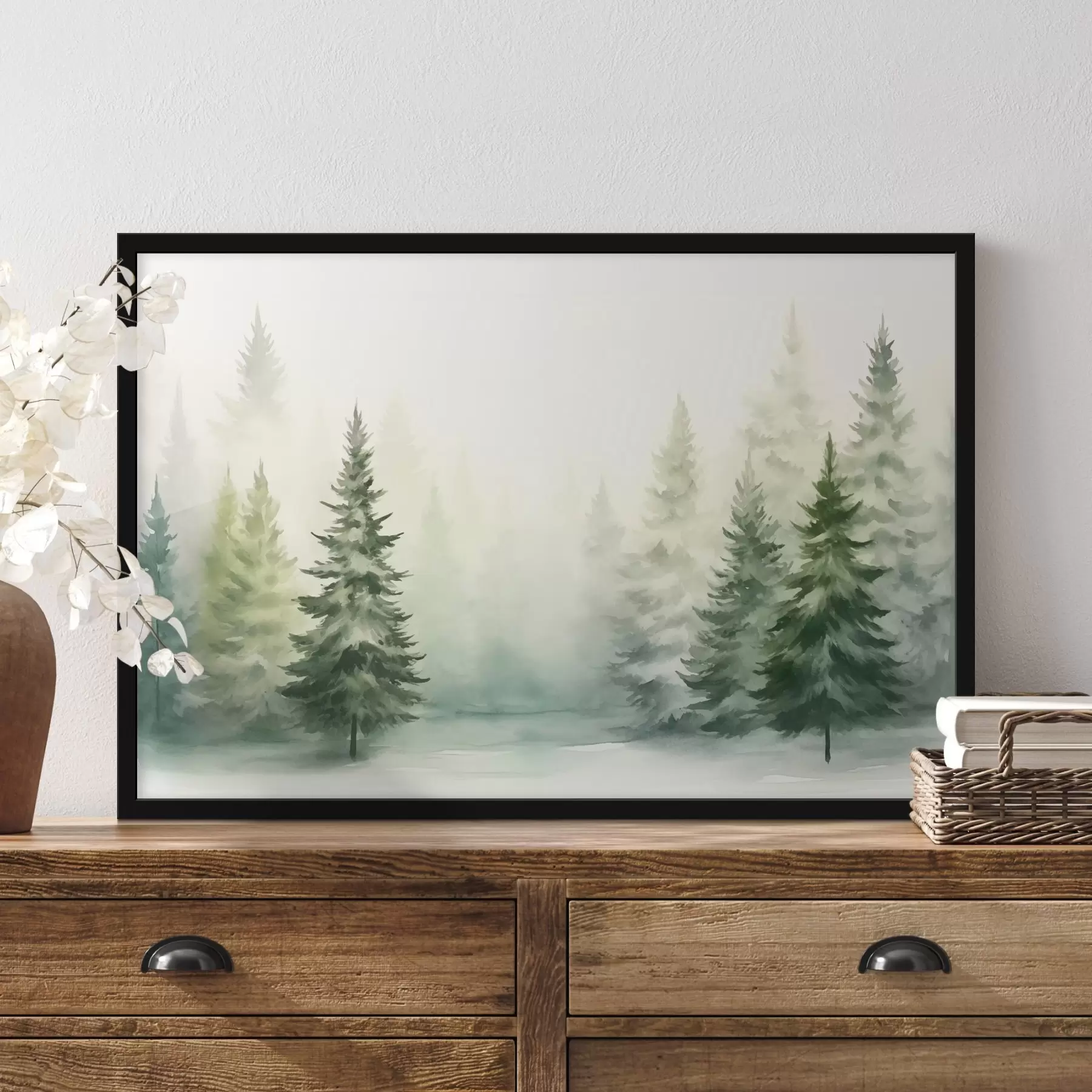 Fototapetes Miglains egļu mežs f42154