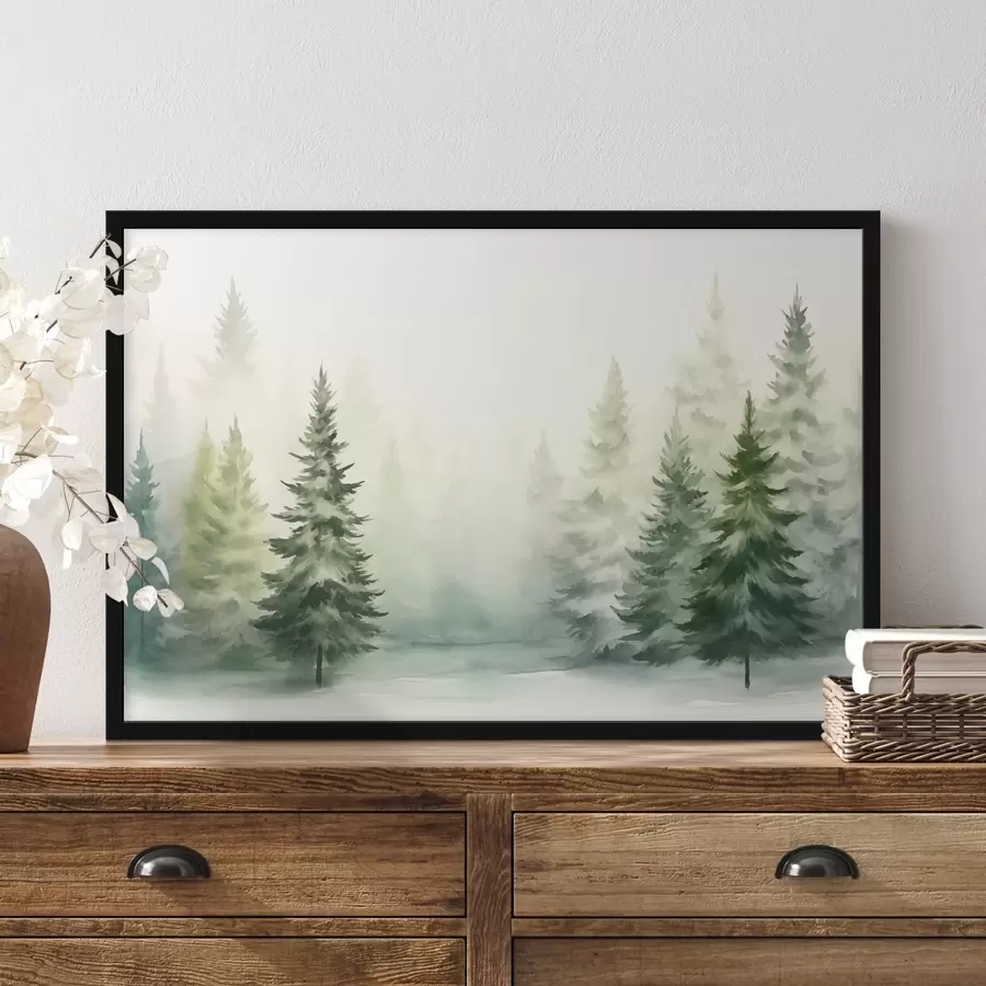 Fototapetes Miglains egļu mežs f42154