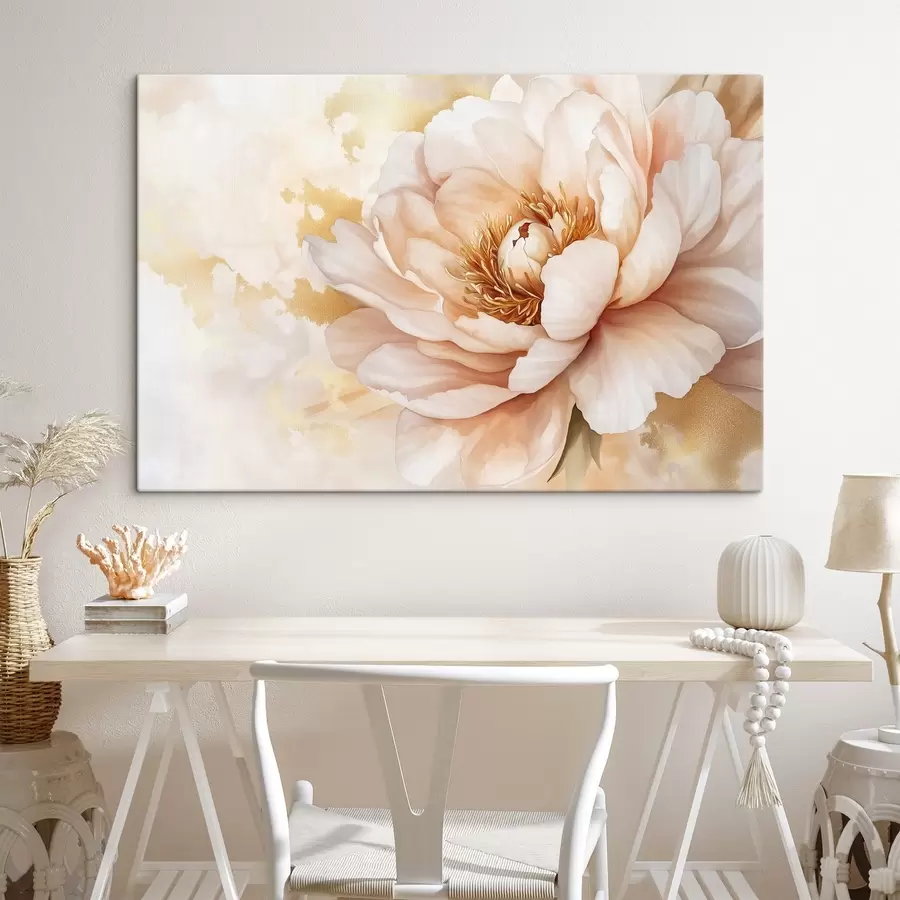 Glezna Peoniju ziedu zīmējums, akrila stilā s42202
