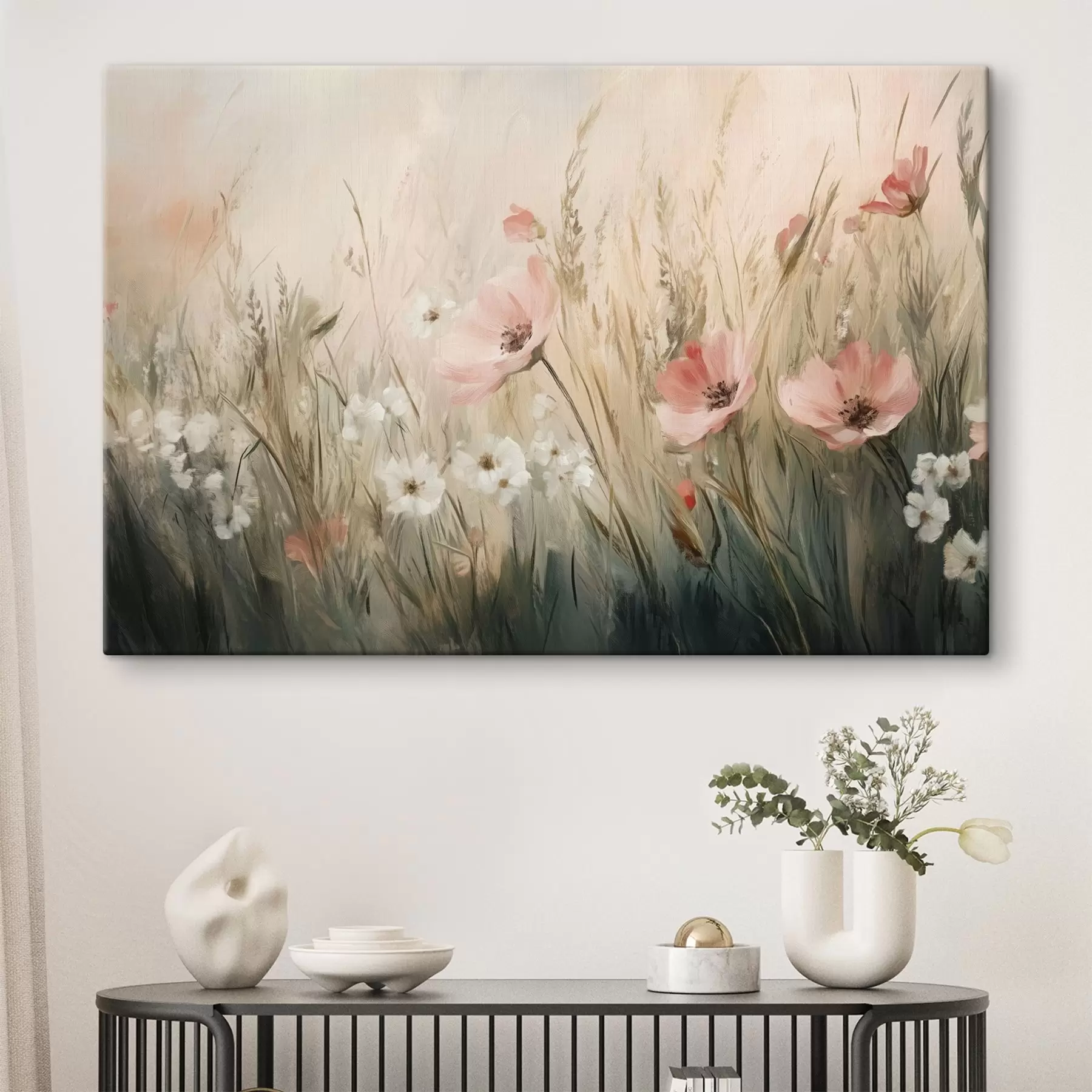 Glezna Ziedi pļavā, lauku, akrila stilā s42209