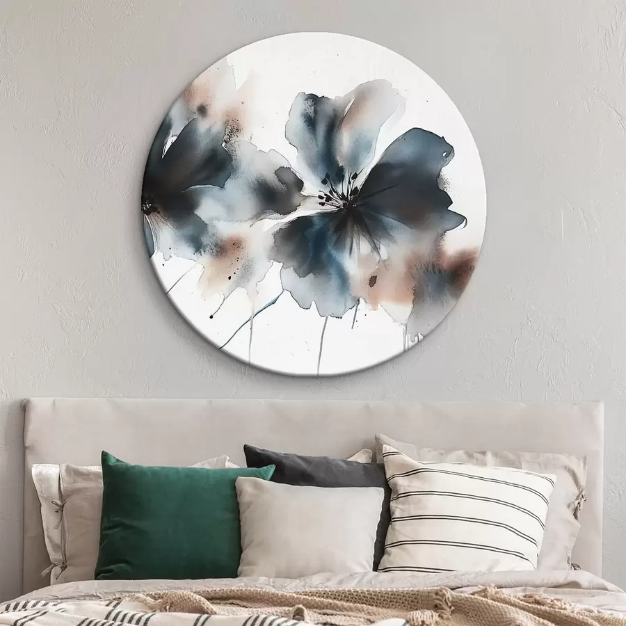 Glezna Akvareļu stila ziedi, zilas krāsas r42208