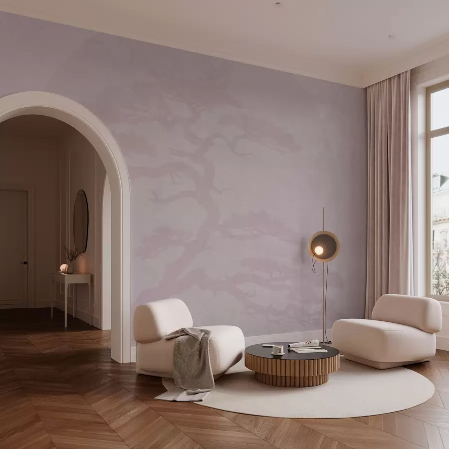 Fototapetes Japāņu bonsai koks un ģeometrijas grunge fons w08554v2