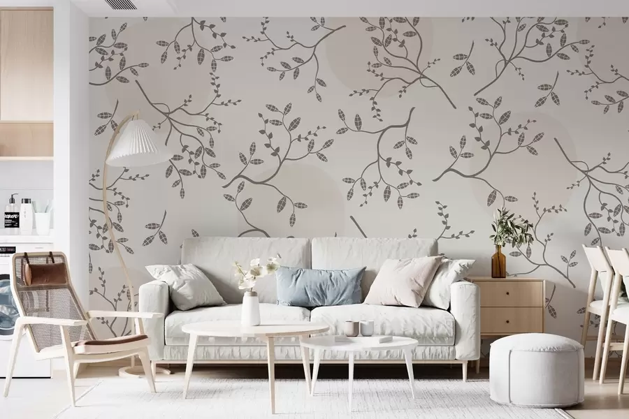 Fototapetes mazi zariņi uz gaiša fona w02670